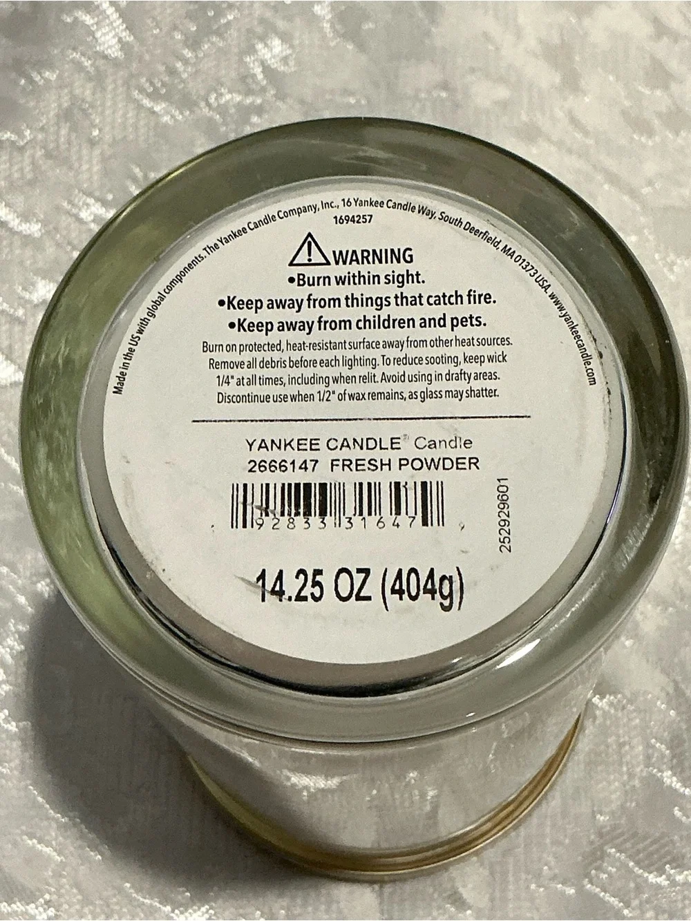 Yankee Candle Fresh Powder Jar Candle